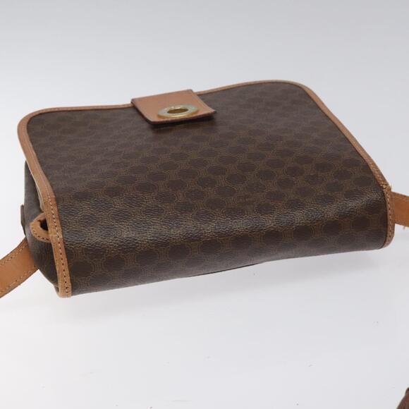 CELINE Macadam Canvas Shoulder Bag Pvc Gold Brown - Picture 6 of 12